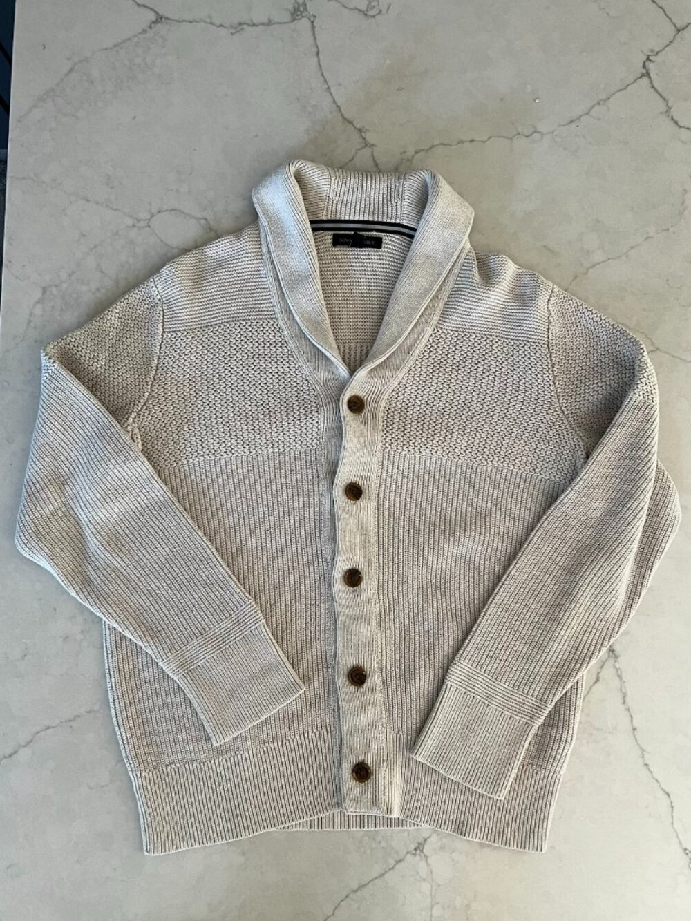 Men's Cotton Shawl Collar Cardingan Sweater - EUC